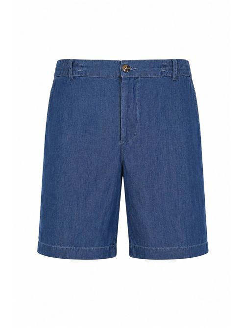 Bermuda Ischia in cotone chambray scuro Mc2 Saint Barth | ISC000100614L